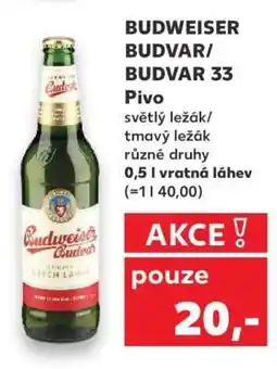 Kaufland Budweiser Budvar, Budvar 33 nabídka