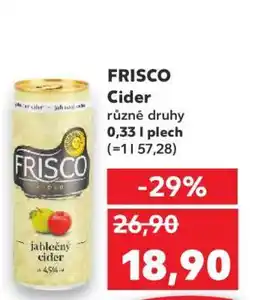Kaufland Frisco Cider nabídka