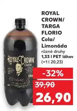 Kaufland ROYAL CROWN/ TARGA FLORIO Cola/Limonáda nabídka