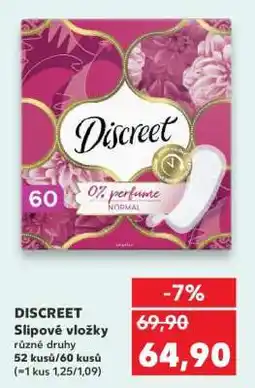 Kaufland Discreet Slipové vložky nabídka