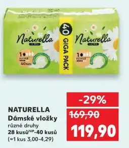 Kaufland Naturella Dámské vložky nabídka