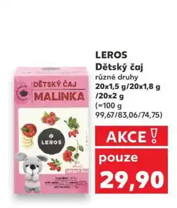 Kaufland LEROS Dětský čaj nabídka