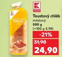 Kaufland Toustoý chléb máslový nabídka