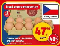 Penny Market ČERSTVÁ VEJCE Z PODESTÝLKY KARLOVA KORUNA nabídka