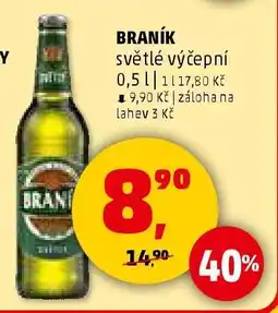 Penny Market BRANÍK světlé výčepní 0,5 l nabídka