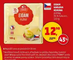 Penny Market EIDAM KARLOVA KORUNA plátky nabídka