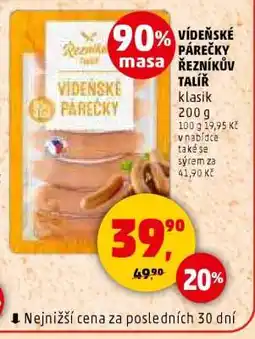 Penny Market VÍDEŇSKÉ PÁREČKY ŘEZNÍKŮV TALÍŘ nabídka