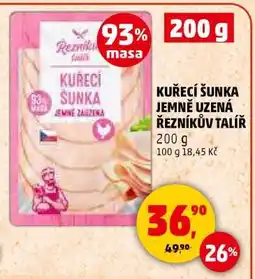 Penny Market KUŘECÍ ŠUNKA JEMNĚ UZENÁ ŘEZNÍKŮV TALÍŘ nabídka