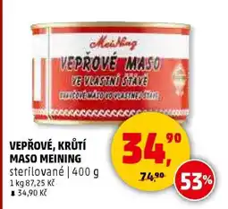 Penny Market VEPŘOVÉ, KRŮTÍ MASO MEINING nabídka