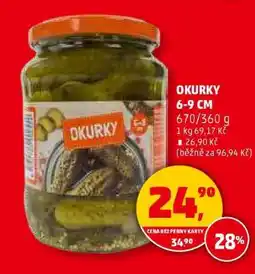 Penny Market Okurky 6 - 9 cm nabídka