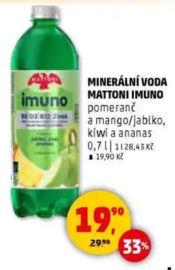 Penny Market MINERÁLNÍ VODA MATTONI IMUNO nabídka