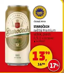 Penny Market STAROČECH světlý Premium ležák, plech nabídka