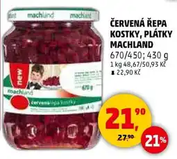 Penny Market Červená řepa kostky, plátky Machland nabídka