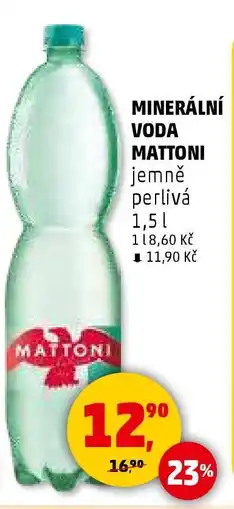 Penny Market MINERÁLNÍ VODA MATTONI nabídka