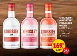 Penny Market Gin Kingsley, Gin Kingsley Pink, Blood Orange nabídka