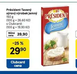 Tesco Président tavený sýrový výrobek jemný nabídka