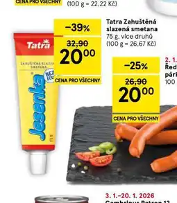 Tesco Tatra zahuštěná slazená smetana nabídka