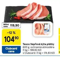 Tesco Vepřová kýta plátky nabídka