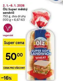 Tesco Ölz super měkký sendvič nabídka