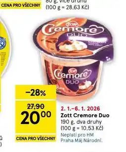 Tesco Zott cremore duo nabídka