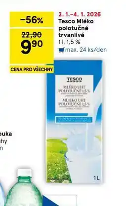 Tesco Trvanlivé mléko 1,5% nabídka