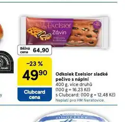 Tesco Odkolek exelsior sladké pečivo s náplní nabídka