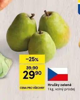 Tesco Hrušky zelené nabídka