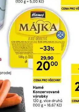 Tesco Hamé konzervované výrobky nabídka