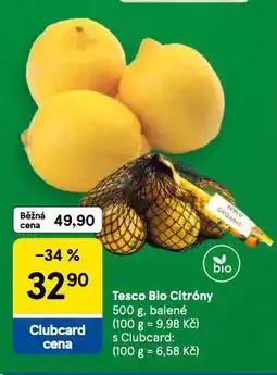 Tesco Bio citrony nabídka
