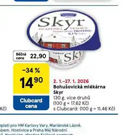 Tesco Bohušovická mlékárna skyr nabídka