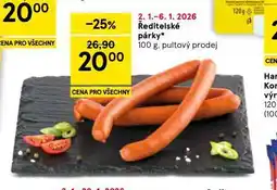 Tesco Ředitelské párky nabídka