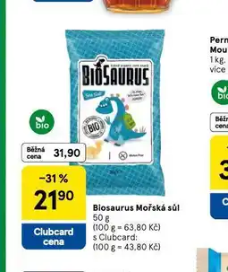 Tesco Biosaurus mořská sůl nabídka