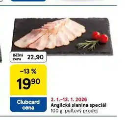 Tesco Anglická slanina speciál nabídka