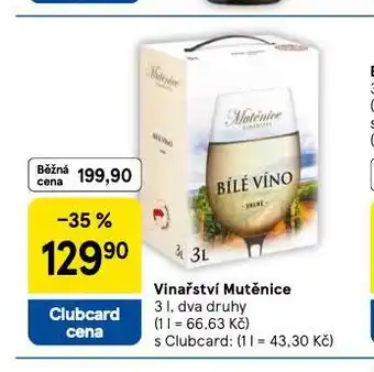 Tesco Vinařství mutěnice nabídka
