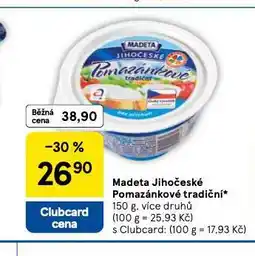 Tesco Madeta jihočeské pomázánkové tradiční nabídka