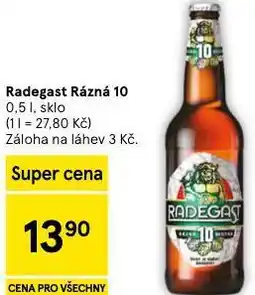 Tesco Pivo radegast rázná 10 nabídka