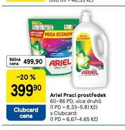 Tesco Ariel prací prostředek nabídka