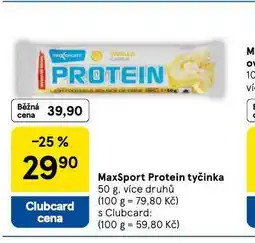 Tesco Maxsport protein tyčinka nabídka