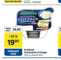 Tesco Krajánek pomazánka cottage nabídka