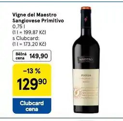 Tesco Vigne del maestro sangiovese primitivo nabídka