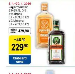 Tesco Jägermeister nabídka