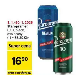 Tesco Pivo staropramen nealko nabídka