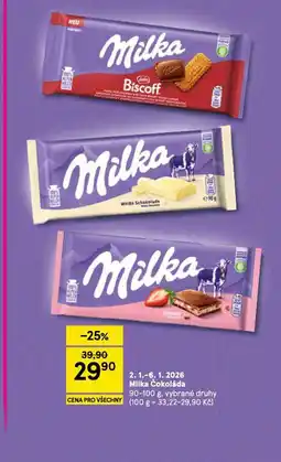 Tesco Milka čokoláda nabídka