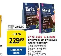 Tesco Brit premium by nature granule pro psy nabídka
