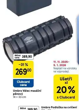 Tesco Umbro válec masážní pěnový nabídka