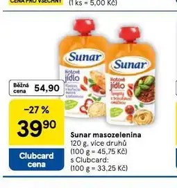 Tesco Sunar masozelenina nabídka