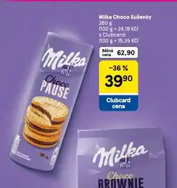 Tesco Milka choco sušenky nabídka