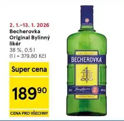 Tesco Becherovka Original bylinný likér nabídka