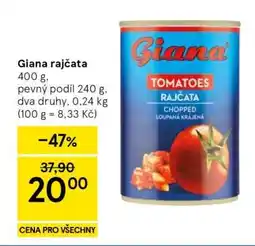 Tesco Giana rajčata nabídka