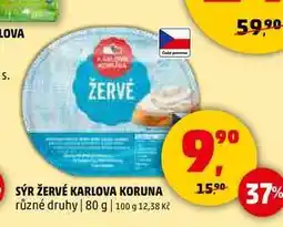 Penny Market SÝR ŽERVÉ KARLOVA KORUNA, 80 g nabídka